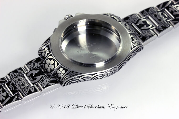Samurai Rolex hand engraved